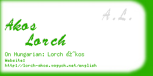 akos lorch business card